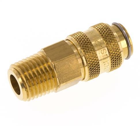 Messing DN 5 Luftkupplungsmuffe 1/4 Zoll NPT-Außengewinde