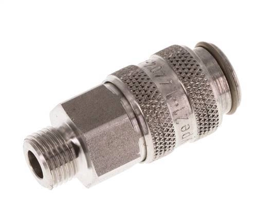Edelstahl 316L DN 5 Luftkupplung Muffe G 1/8 Zoll Außengewinde