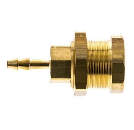 Messing DN 5 Luftkupplung Muffe 4 mm Schlauch Säule Bulkhead Pull-Off