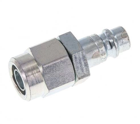 Gehärteter Stahl DN 7,2 (Euro) Luftkupplungsstecker 8x12 mm (Stromlinie) Überwurfmutter