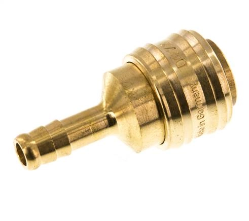 Messing DN 7.2 (Euro) Luftkupplungsmuffe 8 mm Schlauchpfeiler