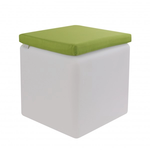 LED Design Cube 40 / LED Leuchtwürfel Bundle mit Wasserdichten Sitzkissen grü...