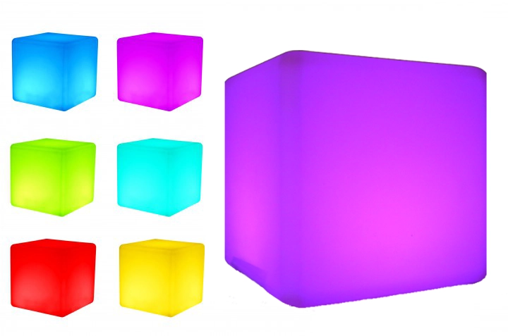 7even LED Design Cube 60 / LED Leucht Sitzwürfel / In und Outdoor / Akku und ...