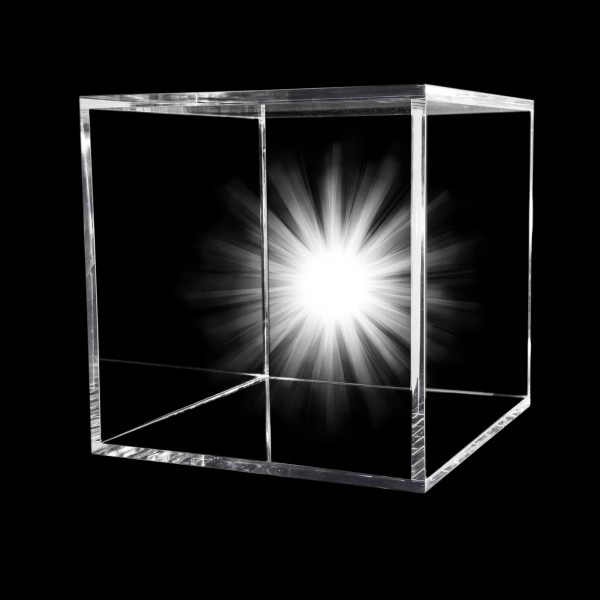 7even Acryl Design Cube 45cm, 15mm, 4 sides / schwerer transparenter Würfel