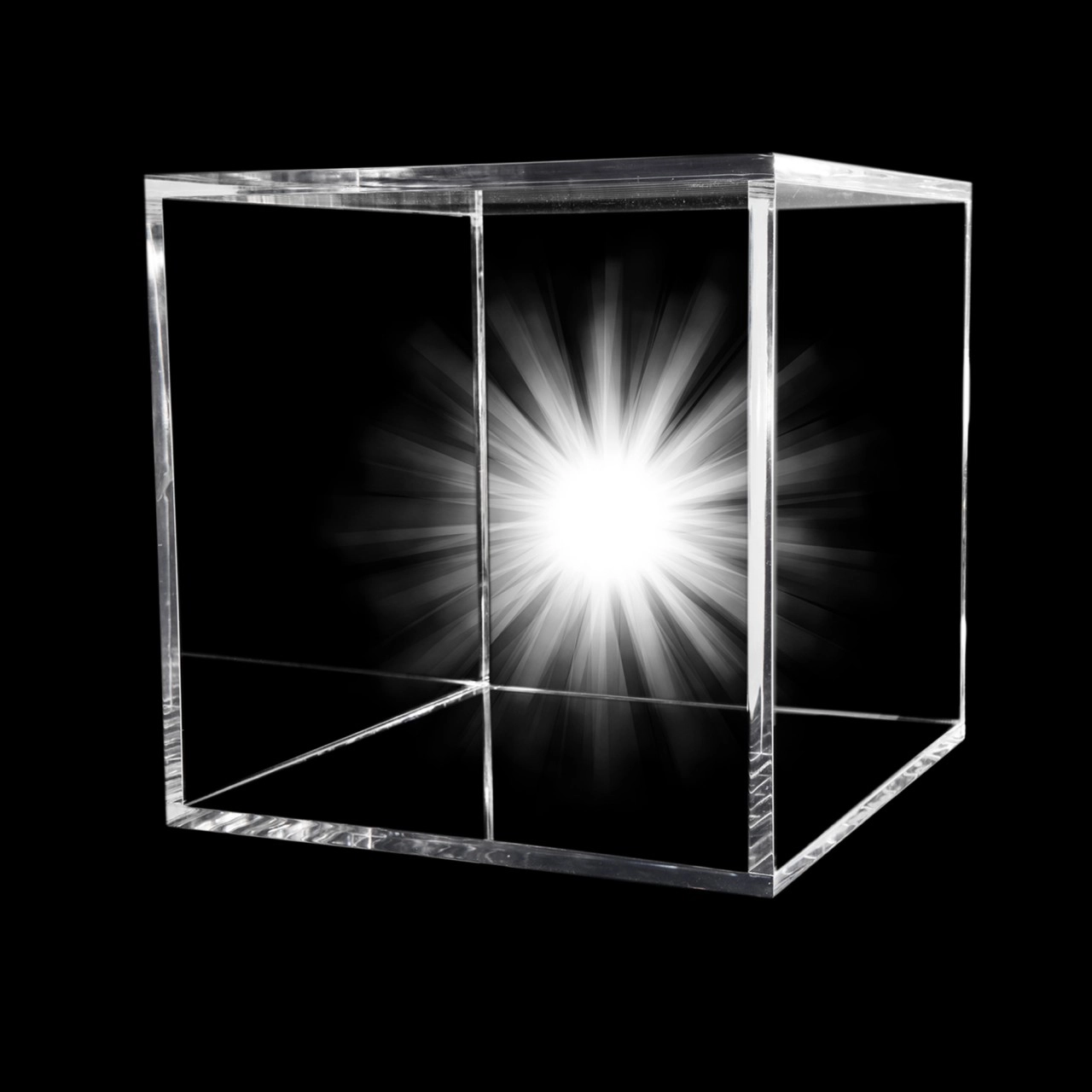 7even Acryl Design Cube 45cm, 15mm, 4 sides / schwerer transparenter Würfel