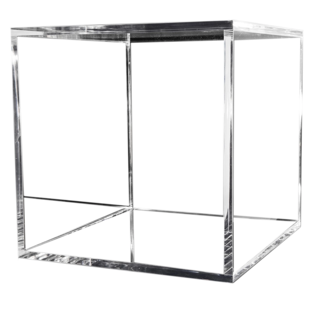 7even Acryl Design Cube 50cm,15mm, 4 sides / transparenter Beistelltisch
