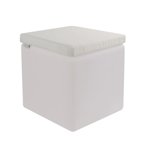In & Outdoor Lounge Kissen 40cm Creme / Wasserfestes Kissen 40 x 40 x 5 cm