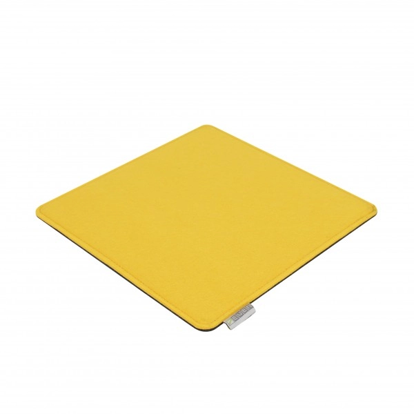 Filz Auflage 30 x 30 cm für z.B. Cube Hocker Gelb/Grau - Beidseitig 4mm/4mm