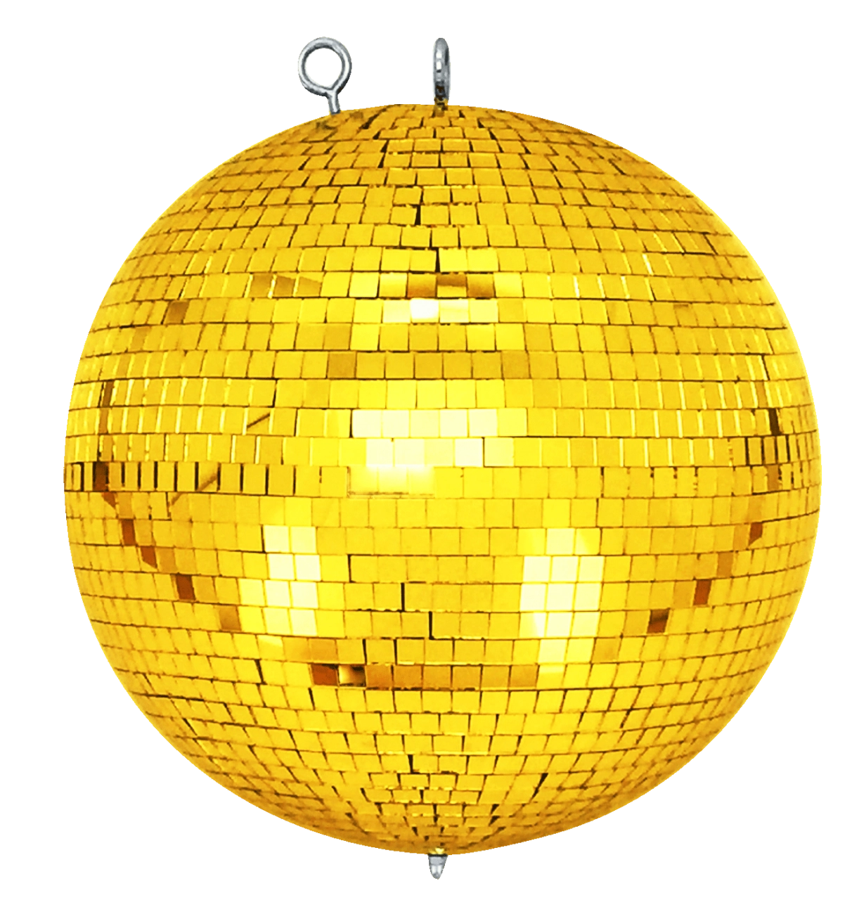 Spiegelkugel mit Sicherheitsöse 30cm gold // Discokugel - Mirrorball 30cm gold