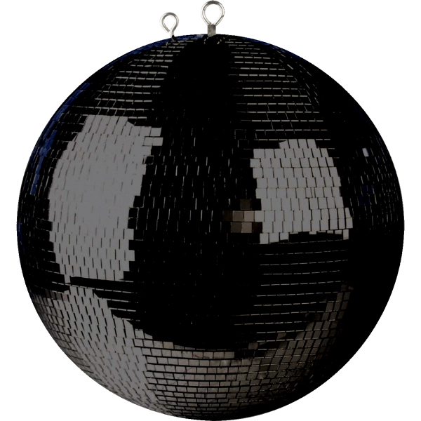 Spiegelkugel mit Sicherheitsöse 50cm schwarz // Discokugel - Mirrorball 50cm ...