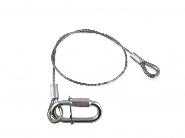 Sicherheitsseil 600 x2mm Sicherungsseil mit Kettenverbindungsglied/Stahlseil/...