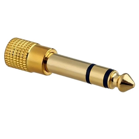 Stereo Kopfhörer Mini Klinken Adapter 3,5 – 6,3mm Gold, Steckbar
