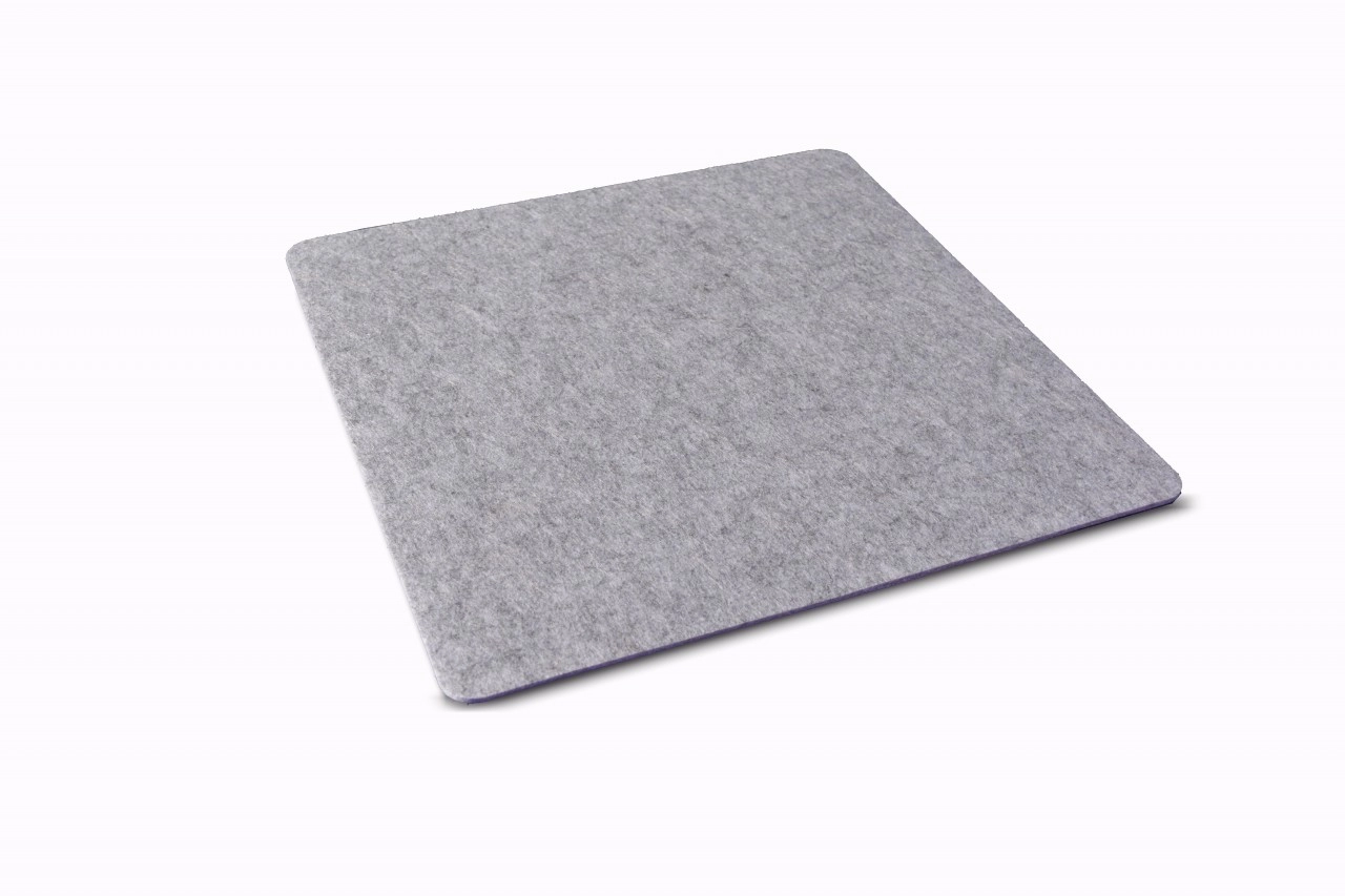 Filz Auflage 50 x 50 cm für z.B. Cube Hocker Grün/Grau - Beidseitig 4mm/4mm