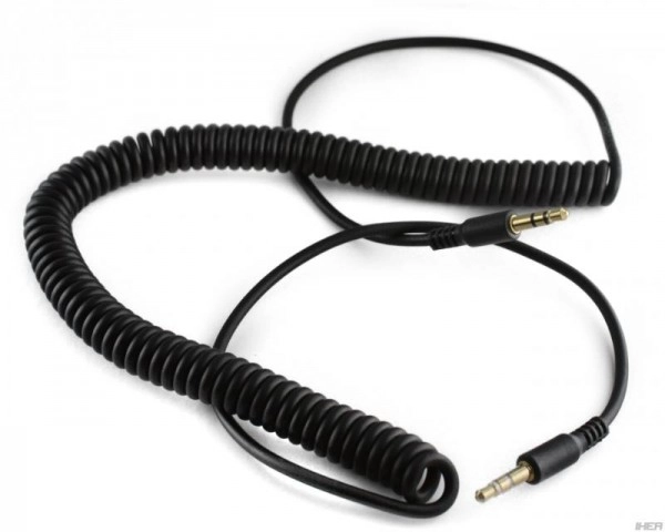 Ersatz Spiralkabel für 7even Headphone schwarz