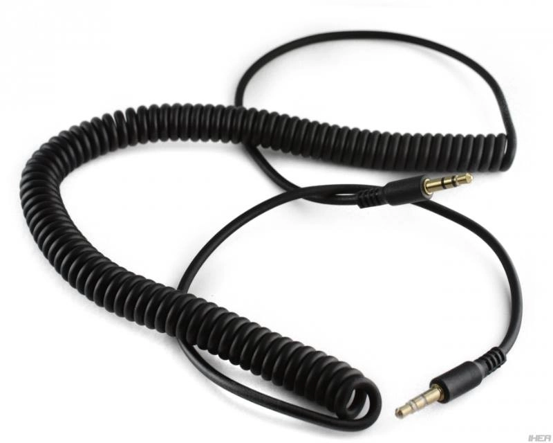 Ersatz Spiralkabel für 7even Headphone schwarz