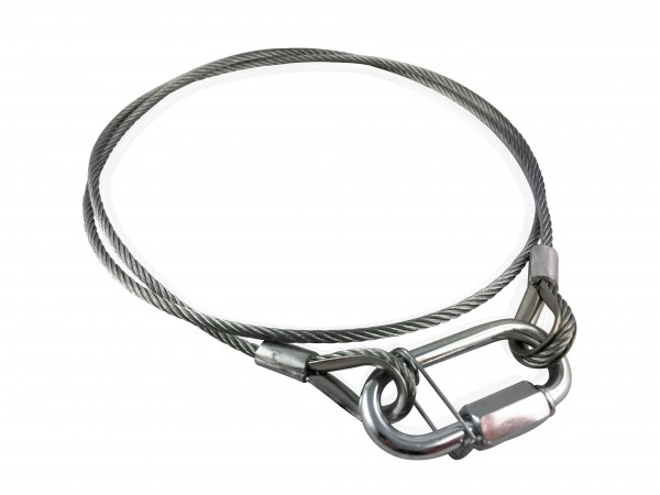 Sicherheitsseil 800 x3mm Sicherung mit Kettenverbindungsglied/Stahlseil/Fangs...