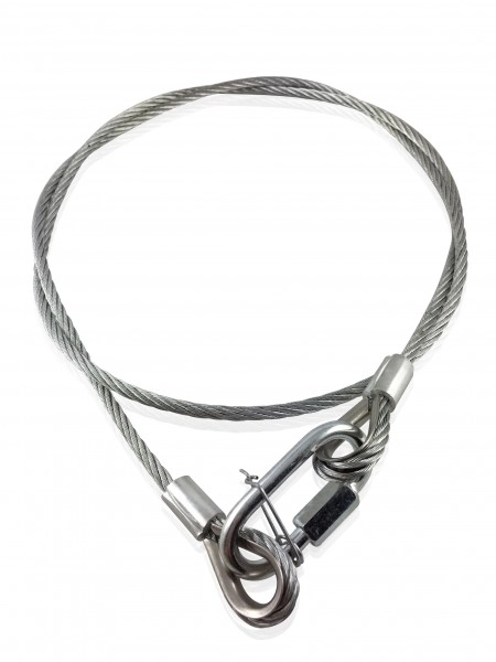 Sicherheitsseil 1000 x4mm Sicherung mit Kettenverbindungsglied/Stahlseil/Fang...