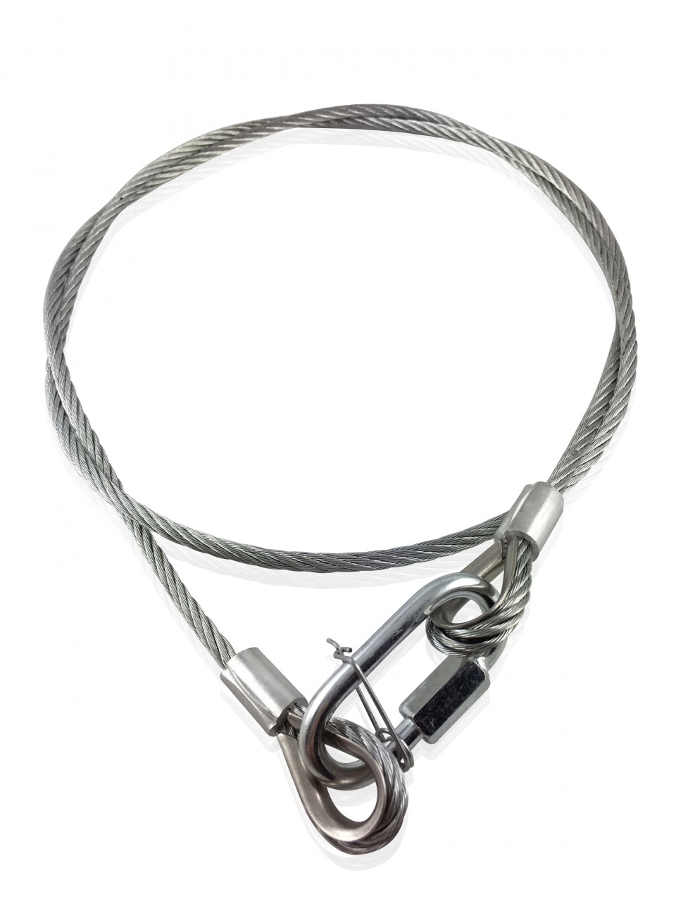 Sicherheitsseil 1000 x4mm Sicherung mit Kettenverbindungsglied/Stahlseil/Fang...