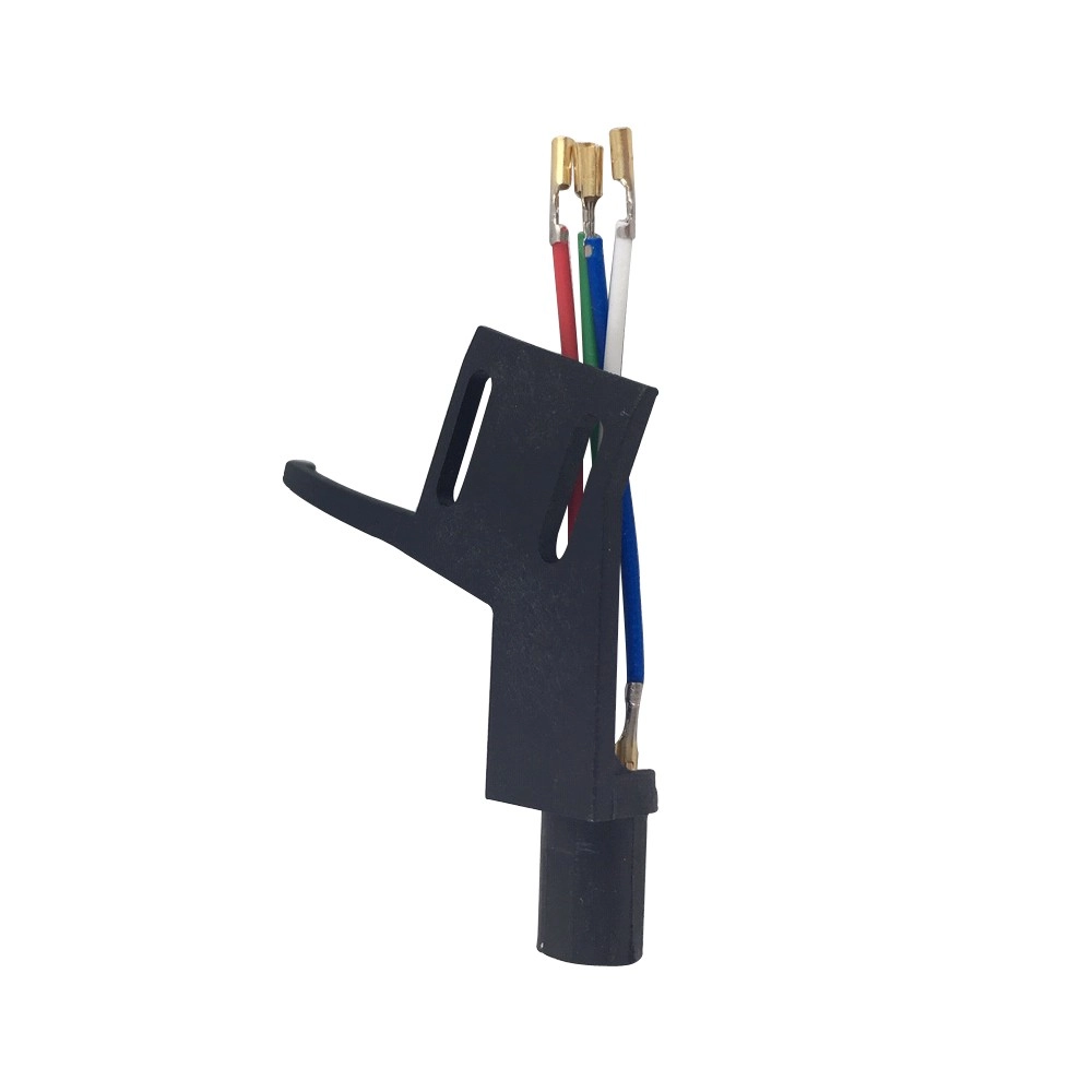 Headshell lang ADC 7 Polig schwarz Systemträger passend für Plattenspieler mi...