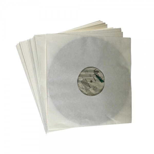 12" Schallplatten Innenhülle weiß gefüttert (50 Stück Pack)