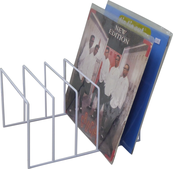 Schallplatten Ständer weiss / Vinyl Records LP Tisch-Rack white