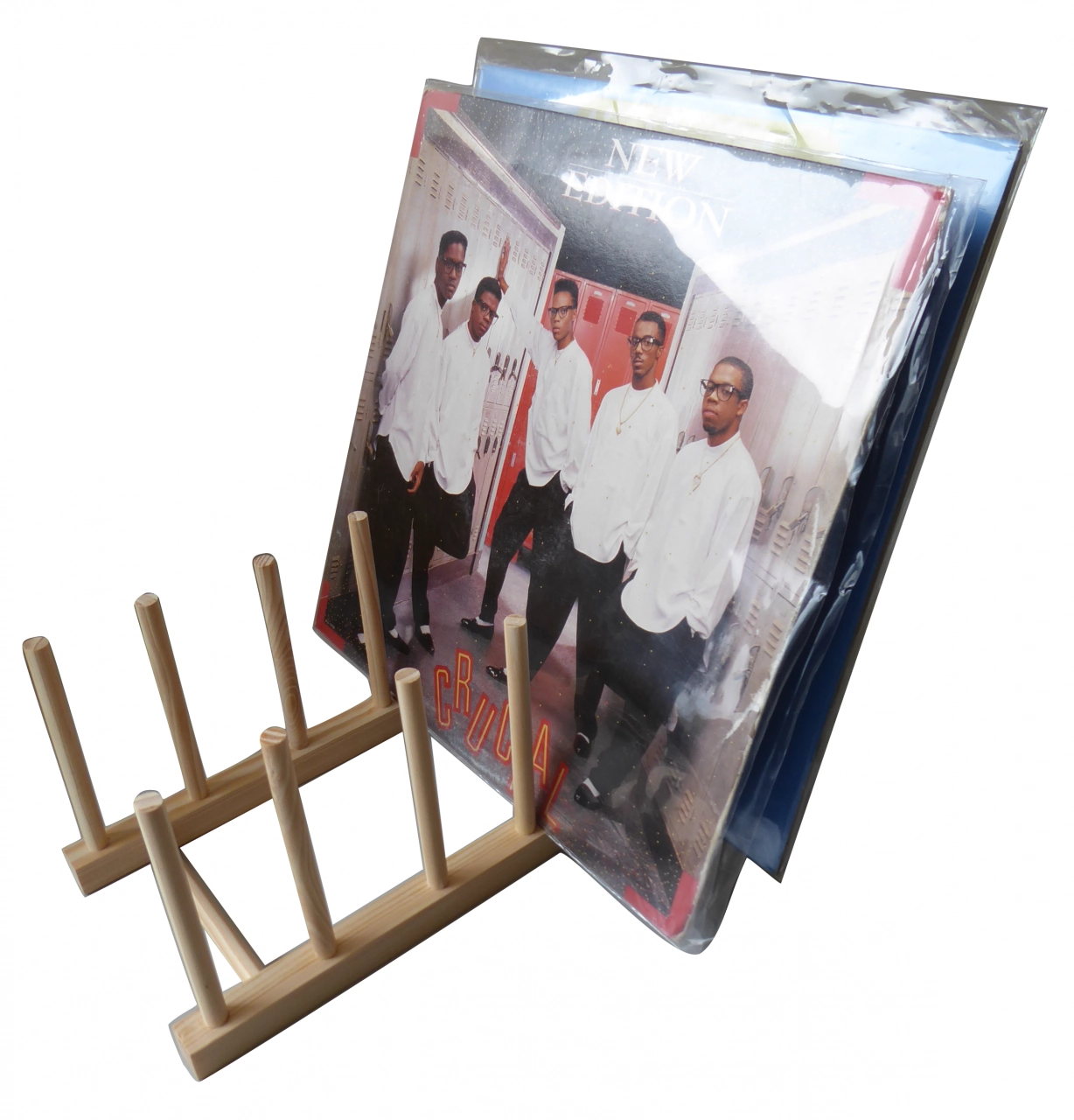 Schallplatten Halter / Vinyl Ständer für LPs, Maxis 12" in Holz Optik - günst...