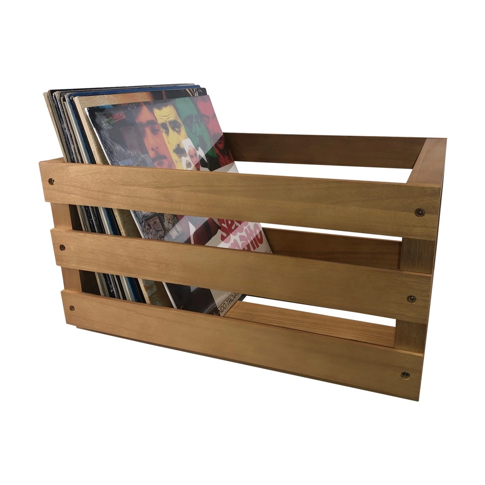 Schallplatten Holzkiste/Aufbewahrungskiste, Natur, für LP´s