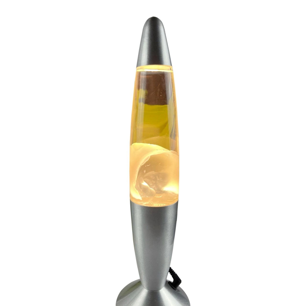 Lavalampe Rakete 35cm weiss-klar