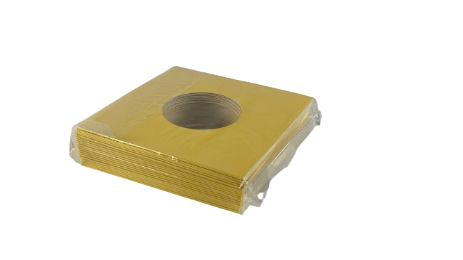 7" Cover mit Loch in gelb (20 Stück)