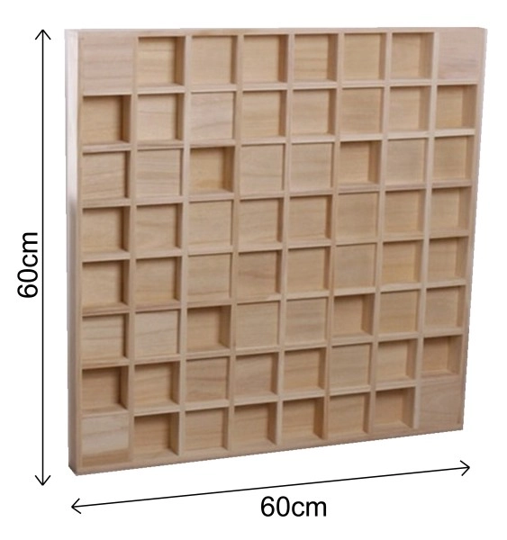Akustik Wand Diffusor 64 mit 60 x 60 x 10cm für 650 bis 2250 Hz