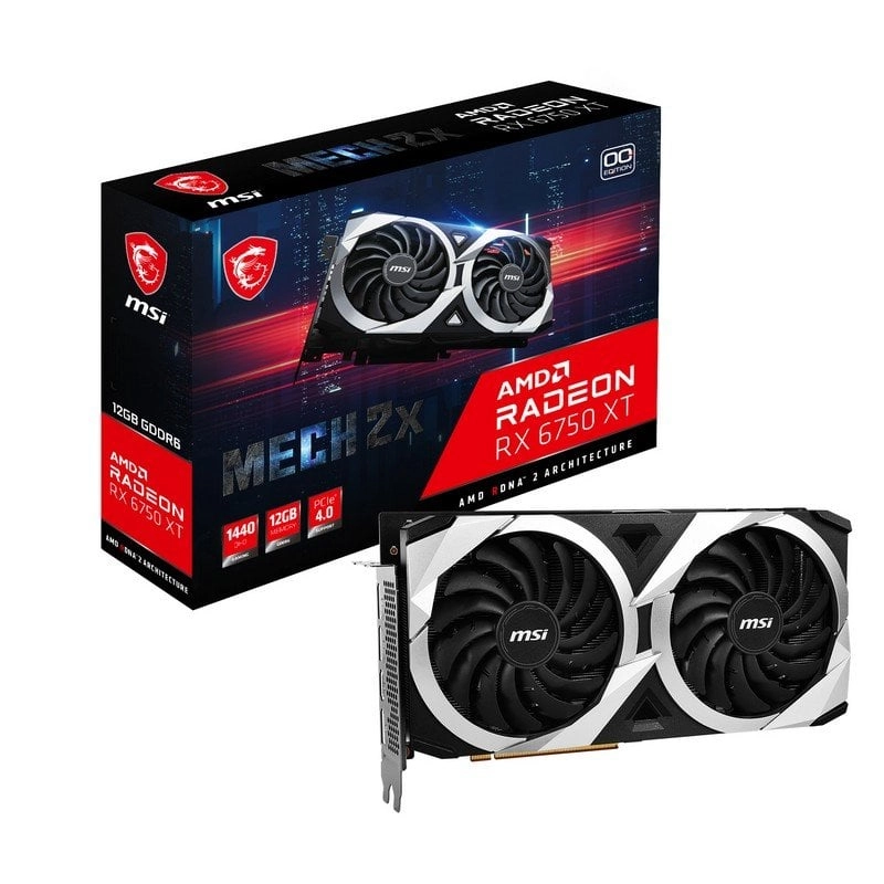 MSI AMD Radeon RX 6750XT MECH 2X OC 12 GB GDDR6