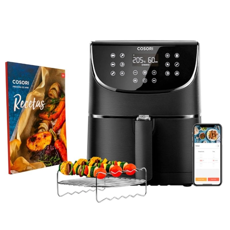 Cosori Smart Chef Edition Heißluftfritteuse, 5,5 l, Schwarz