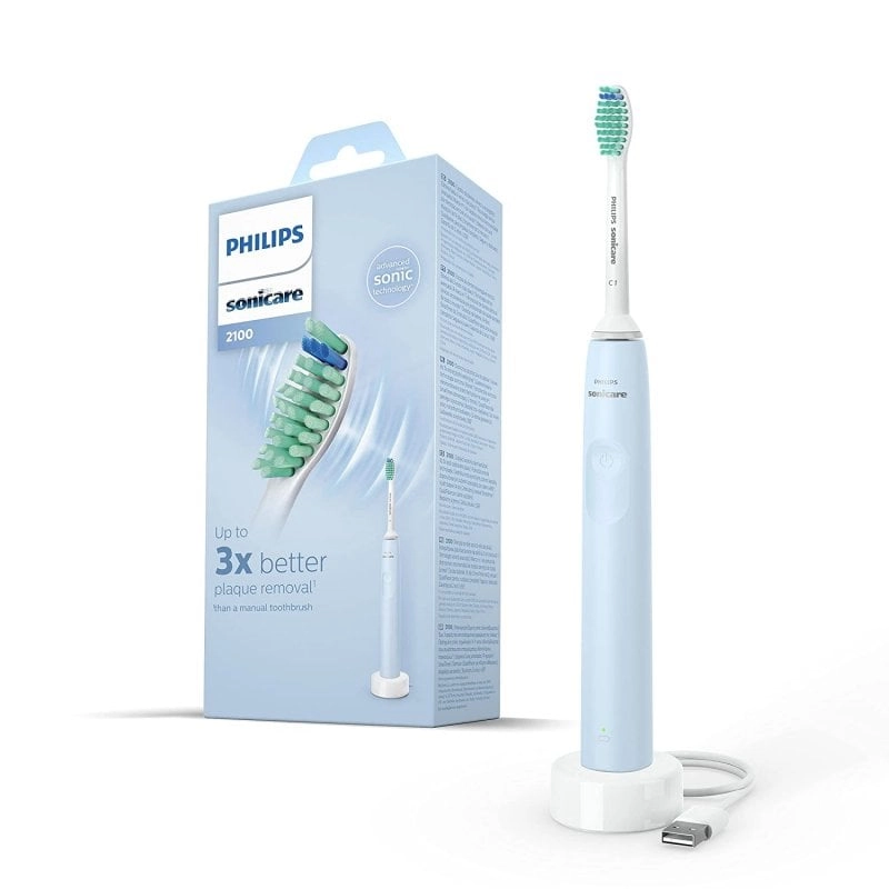 Philips 2100 series HX3651/12 Elektrische Zahnbürste Erwachsener Blau, Weiß