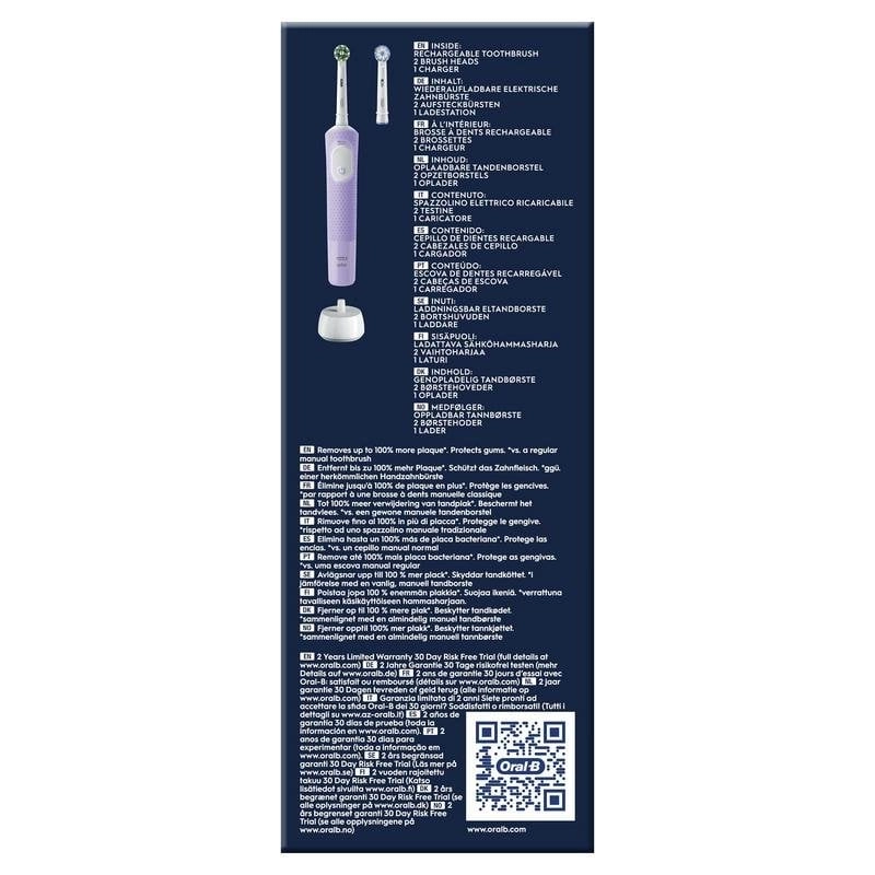 Elektrische Zahnbürste Oral-B Vitality Pro Violett 3 Modi 2 Köpfe