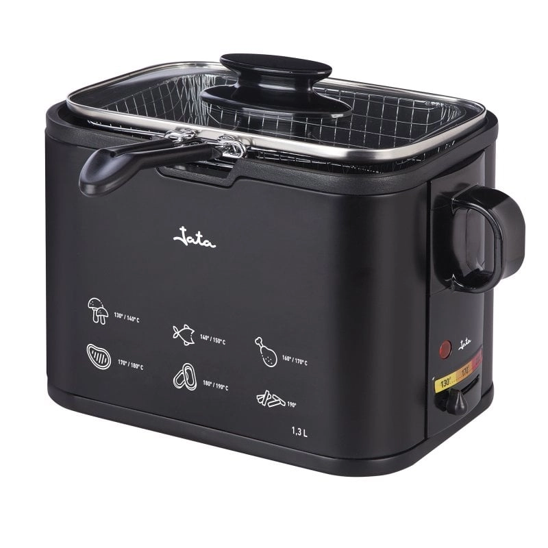 Jata FR5600 Elektrische Fritteuse, 1,3 l, 1000 W, Schwarz
