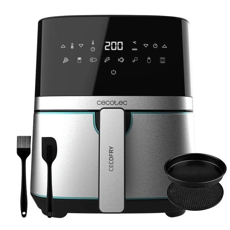 Heißluftfritteuse Cecotec Cecofry Full Inox 5500 Pro 5.5L 1700W mit Silikonzubehör