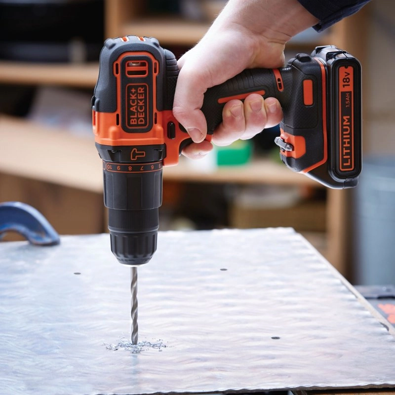 Black & Decker BDCHD18K-QW Bohrmaschine 1400 RPM Schwarz, Orange
