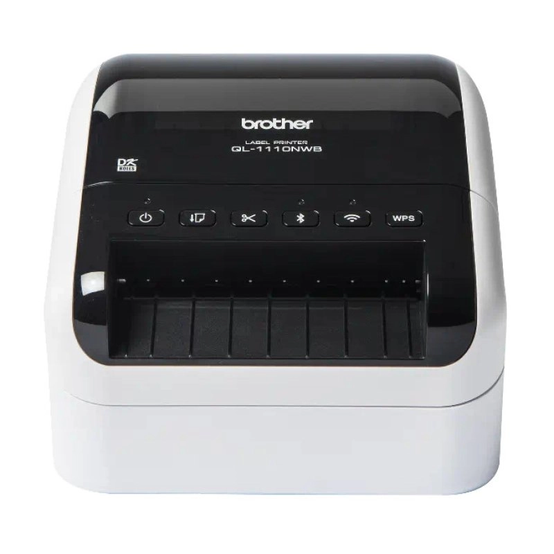 Brother QL-1110NWBC Etikettendrucker Thermodirekt 300 x 300 DPI 110 mm/sek Verkabelt & Kabellos Ethernet/LAN DK WLAN Bluetooth
