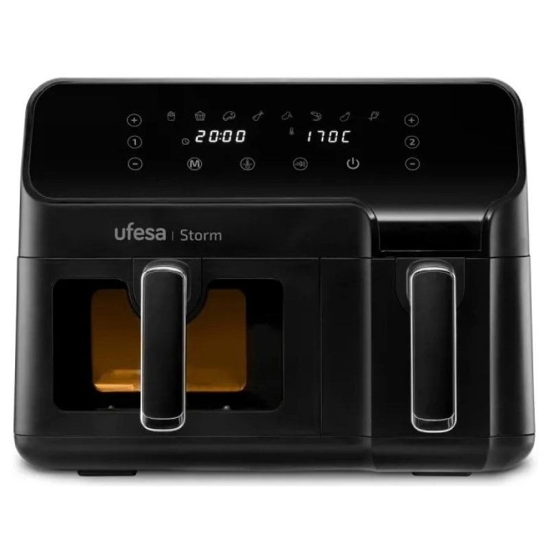 Ufesa Storm Heißluftfritteuse, Doppeleimer, 5,5 l + 3,5 l, 2700 W