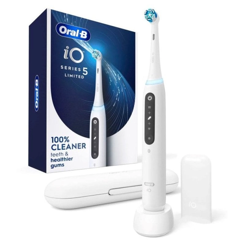 Oral-B iO Series 5 Erwachsener Rotierende-vibrierende Zahnbürste Weiß