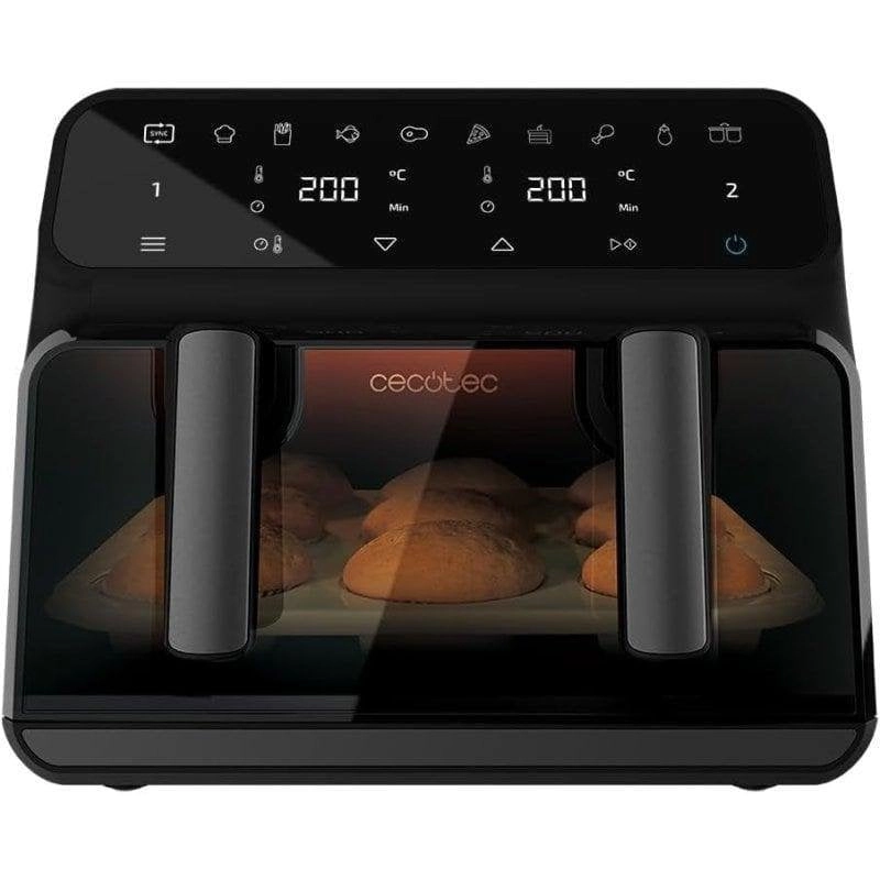 Heißluftfritteuse Cecotec Cecofry Advance 9000 Window 9L 2850W Dual-Zone LED-Display