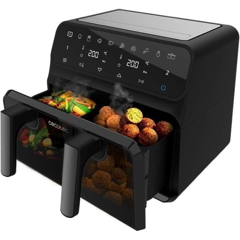 Heißluftfritteuse Cecotec Cecofry Advance 9000 Window 9L 2850W Dual-Zone LED-Display