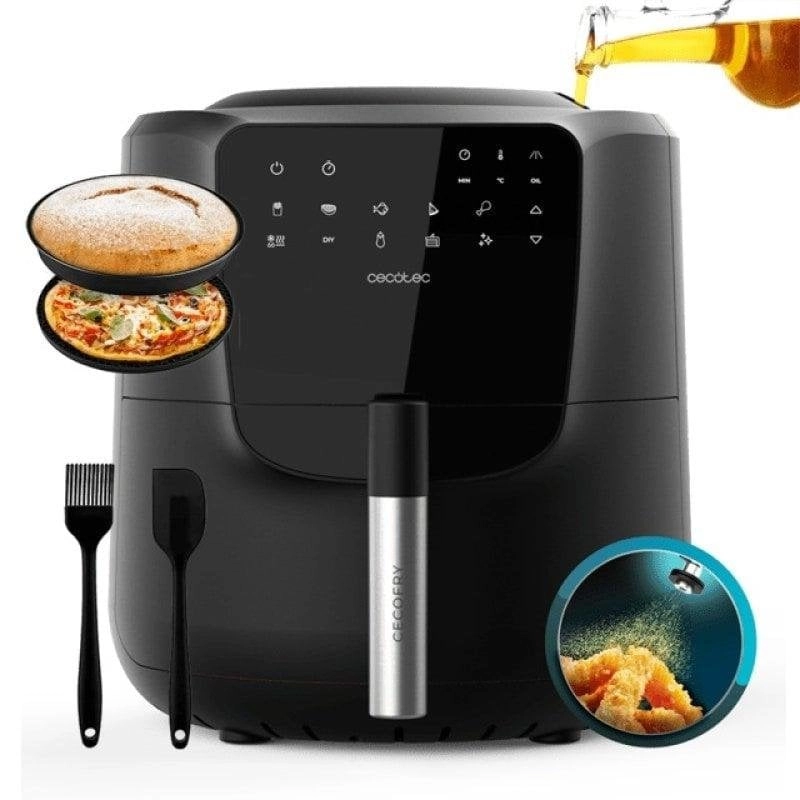 Fritteuse Heißluft Cecotec Cecofry Rain Pack 5.5L 1550W mit Ölsprüher Zubehör