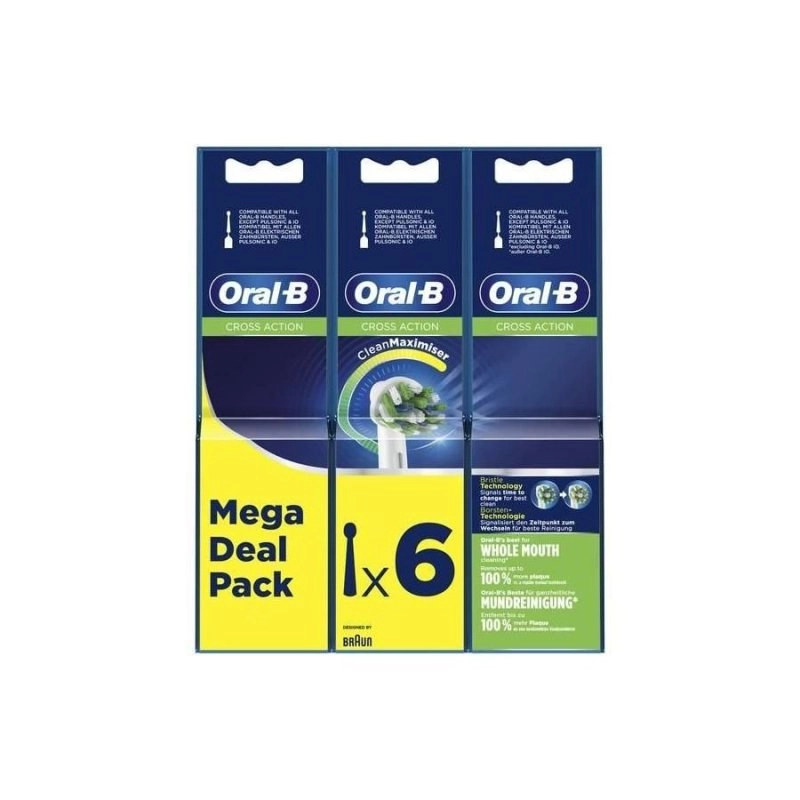 Oral-B CrossAction Zahnbürsten-Ersatzpack mit 6 Einheiten