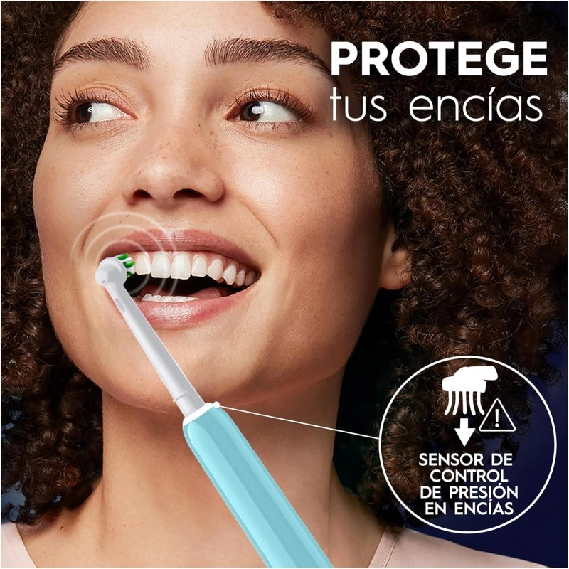 Oral-B Pro1 Elektrische Zahnbürste, 2er-Pack, Blau/Schwarz