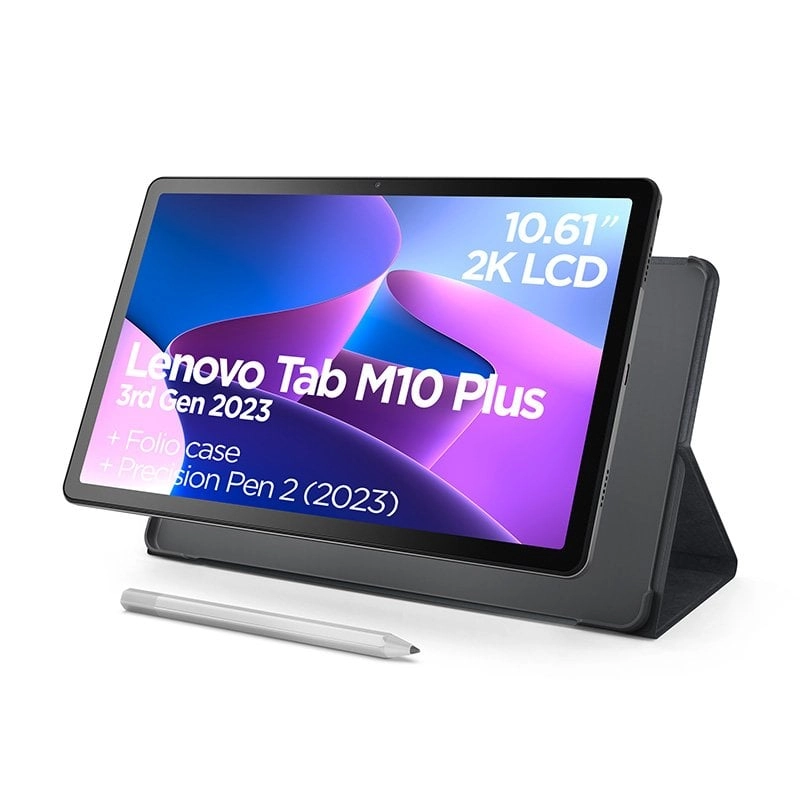 Lenovo Tab M10 Plus Gen 3 2023 10,61 Zoll 2K 4/128 GB Grau + Hülle + Stift