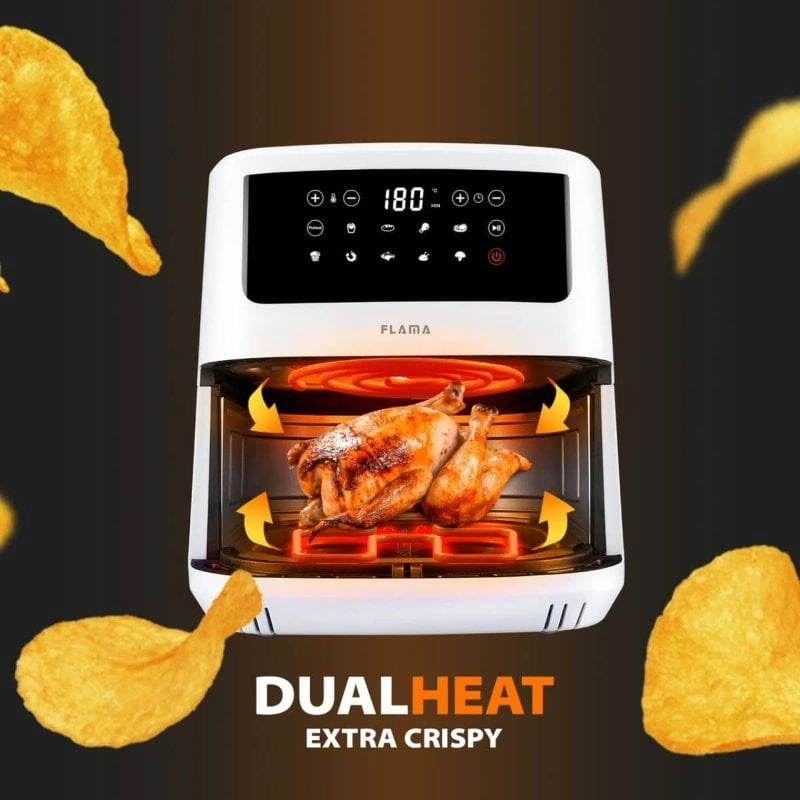 Flama 691FL Heißluftfritteuse, 7,5 l, 2150 W, Weiß