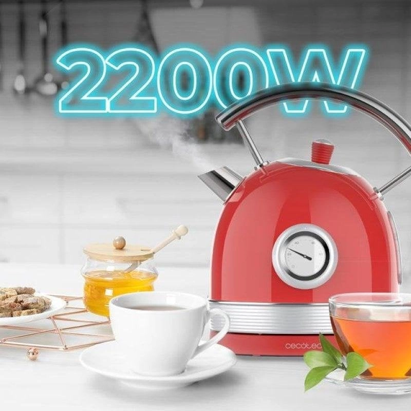 Wasserkocher Cecotec Thermosense 420 Vintage Light Red 1,8L 2200W Edelstahl