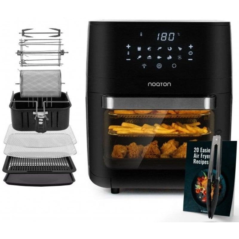 Heißluftfritteuse Noaton A120 Ultra Pro 12L 1800W mit Zubehör und Touchscreen