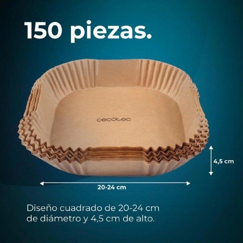 Heißluftfritteuse Cecotec Cecofry Paper Pack 5-6,5L 150 Stück Silikonbeschichtung